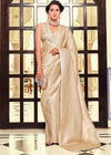 Off White Woven Kanjivaram Saree