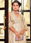 Off White Woven Kanjivaram Saree