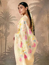 Off White Zari Woven Paithani Banarasi Silk Saree