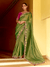 Olive Green Designer Tissue Silk Designer Saree With Embroidery