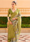 Olive Green Soft Silk Saree