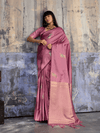 Onion Pink Banarasi Satin Silk Saree