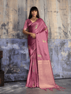 Onion Pink Banarasi Satin Silk Saree