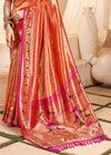 Orange Paithani Tissue Silk Saree