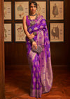 Orchid Purple Woven Banarasi Soft Silk Saree