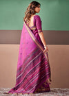 Orchid Purple Woven Designer Cotton Saree
