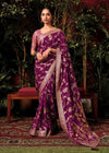 Pansy Purple Zari Woven Fancy Dola Silk Designer Saree