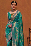 Paradise Green Kanjivaram Saree