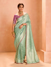 Pastel Green Banarasi Bridal Tissue Silk Saree