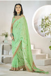 Pastel Green Linen Cotton Saree