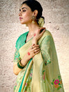 Pastel Green Zari Woven Banarasi Silk Saree