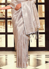 Pastel Grey Woven Kanjivaram Saree