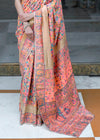 Pastel Pink Kashmiri Jamawar Banarasi Saree