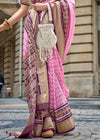 Pastel Pink Printed Patola Silk Saree