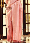 Pastel Pink Woven Kanjivaram Saree