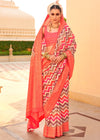 Pastel Red Soft Silk Saree