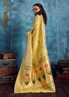 Pastel Yellow Paithani Tissue Silk Saree