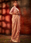 Peach Woven Kanjivaram Satin Silk Saree