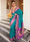 Peacock Green Paithani Soft Silk Saree