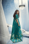 Peacock Teal Banarasi Silk Saree