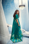 Peacock Teal Banarasi Silk Saree