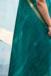 Peacock Teal Banarasi Silk Saree