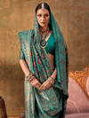 Peacock Teal Patola Silk Saree