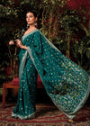 Pearl Opal green Zari Woven Fancy Dola Silk Designer Saree