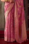 Persian Pink Banarasi Dola Silk Designer Saree