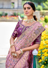 Persian Pink Woven Banarasi Designer Silk Saree