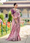 Persian Pink Woven Banarasi Designer Silk Saree