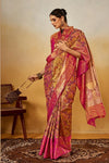 Pink and Gold Kanjivaram Silk Saree