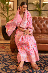 Pink Kashmiri Pashmina Saree