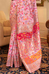 Pink Kashmiri Pashmina Saree