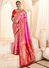 Pink Paithani Tissue Silk Saree