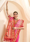 Pink Paithani Tissue Silk Saree