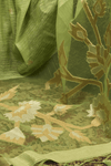 Pista Green Banarasi Cotton Silk Saree