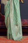 Pista Green Festive Wear Banarasi Katan Silk Saree