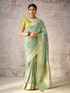 Pista Green Zari Woven Banarasi Silk Saree