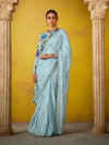 Powder Blue Georgette Saree