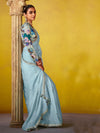 Powder Blue Georgette Saree