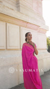 Strawberry Pink Khadi South Silk Saree With Motifs