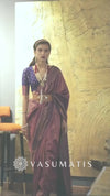 Vivid Purple Kanjivaram Handloom Silk Saree