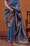 Princess Blue Kanjivaram Saree