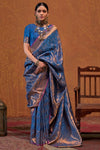 Princess Blue Kanjivaram Saree