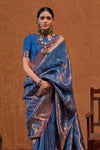 Princess Blue Kanjivaram Saree