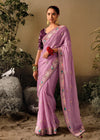 Puce Pink Fancy Dola Silk Designer Saree