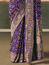 Purple Bandhani Patola Silk Saree