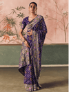 Purple Bandhani Patola Silk Saree