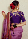 Purple Brasso Designer Soft Silk Saree